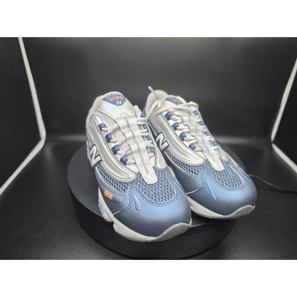 New Balance 1000 Unisex Baby Sneaker Blue/Gray/White Mesh Breathable 4.5Y/6W
